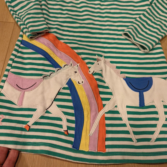 Striped Horse Dress with Rainbow Design - Picture 4 of 7